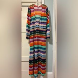 SMYM rainbow crochet vacay cover-up maxi